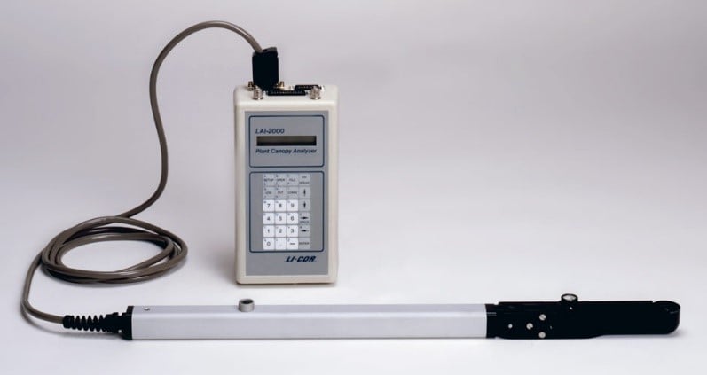 LAI-2000 PCA canopy analyzer used for leaf area index measurements